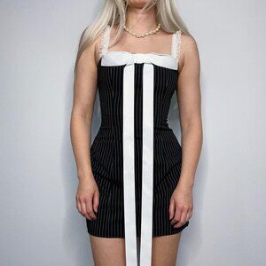 AKIRA Just Add Another Bow Mini Dress